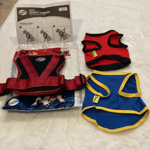 Small Dog shirts and auto harness - Picture 2 of 4